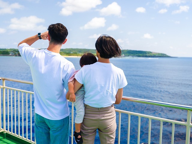 沖縄から船旅で！